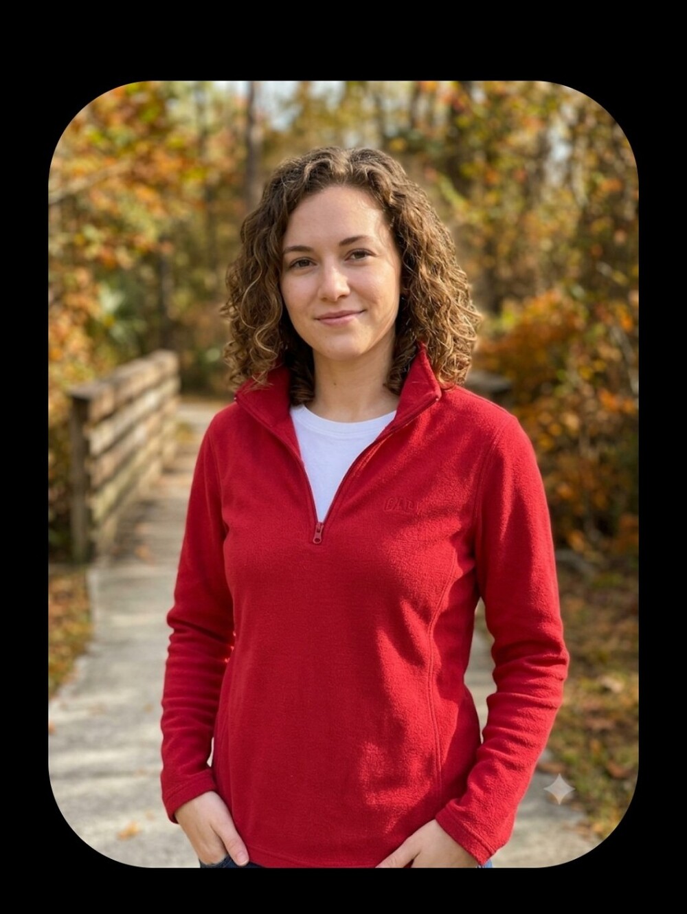 Gap Womens Red Microfleece Quarter Zip Pullover Sweater Jacket Embroidered Logo